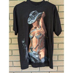 Beyoncé Official Renaissance World Tour Merch Disco Cowboy Hat T-Shirt LARGE